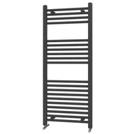 600x1200mm Heated Towel Rail (Black)