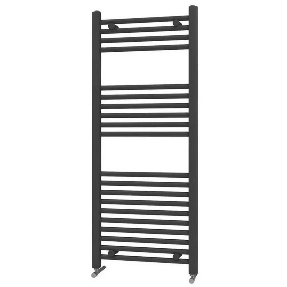 600x1200mm Heated Towel Rail (Black)
