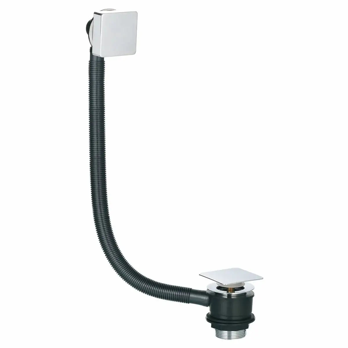 Chrome Square Bath Waste (Sprung)
