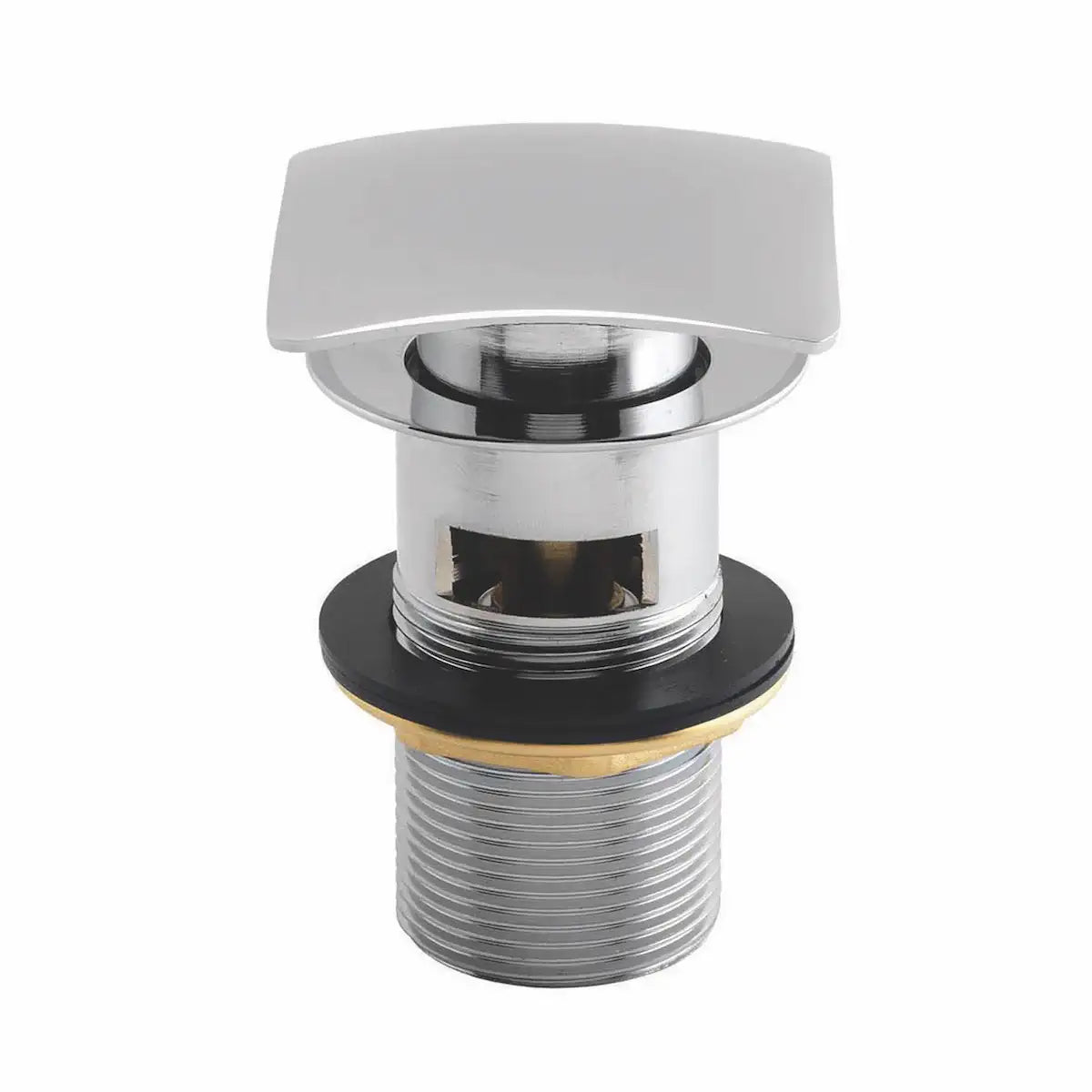 Chrome Square Clicker Basin Waste Slotted