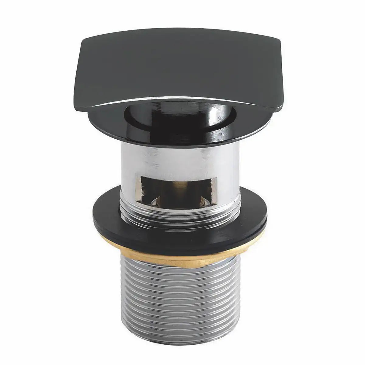Black Square Clicker Basin Waste Slotted