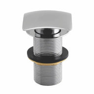 Chrome Square Clicker Basin Waste Unslotted