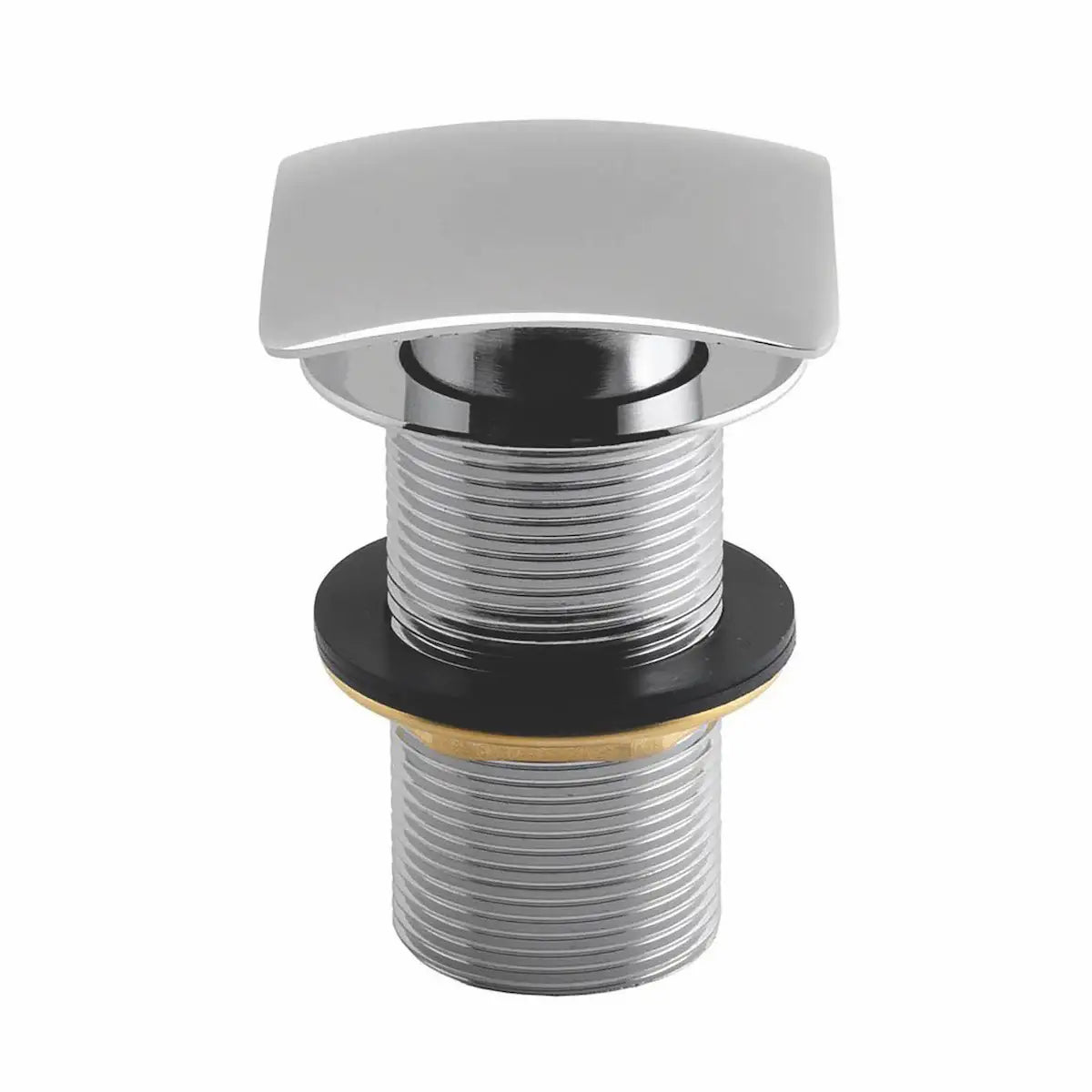 Chrome Square Clicker Basin Waste Unslotted