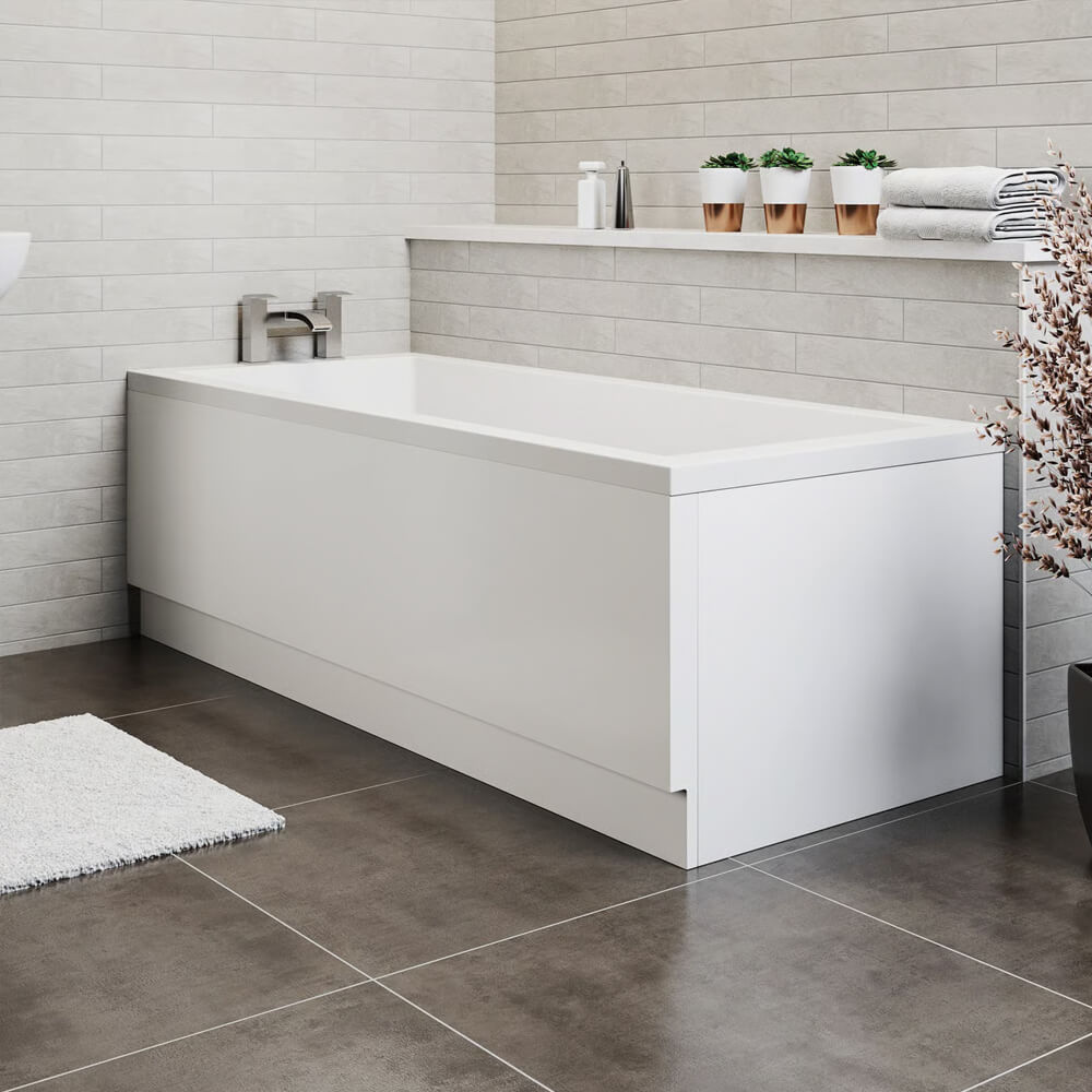 750mm High Gloss White MDF End Bath Panel