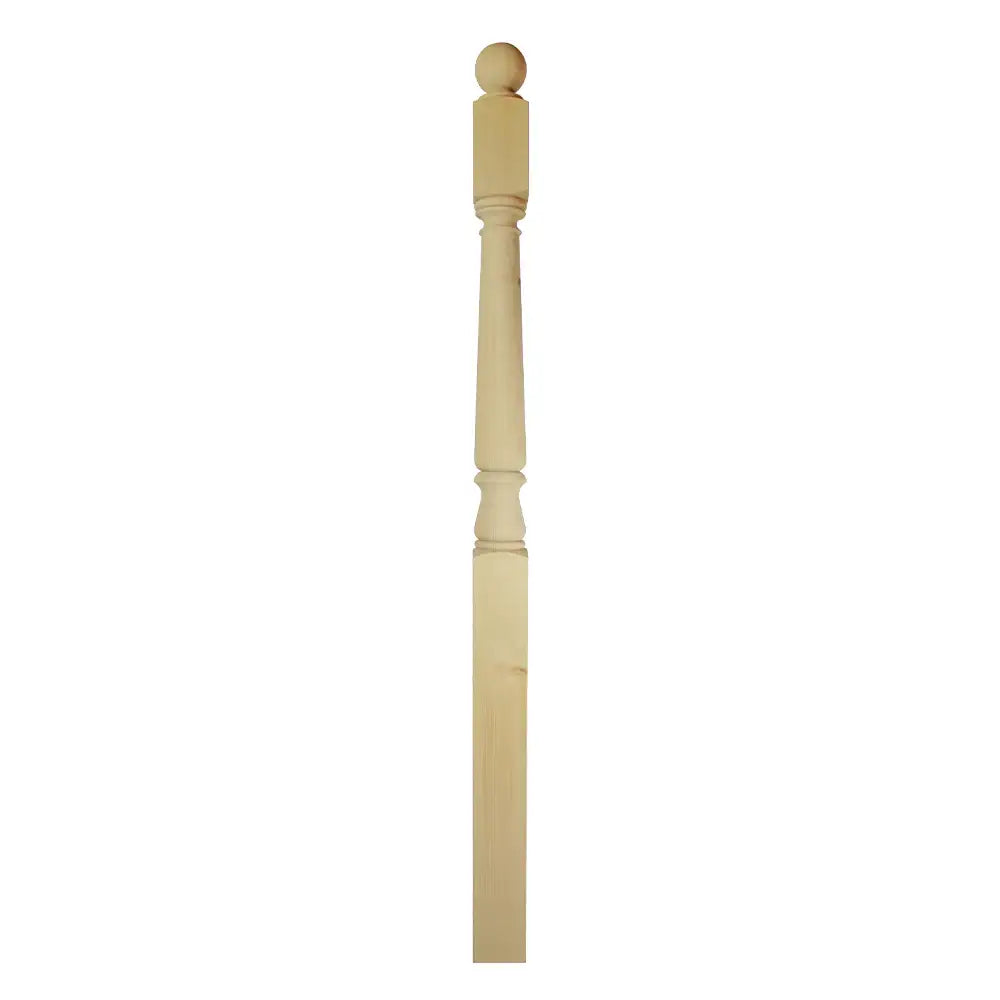 Pine Int Complete Newel Post 1330X82Mm