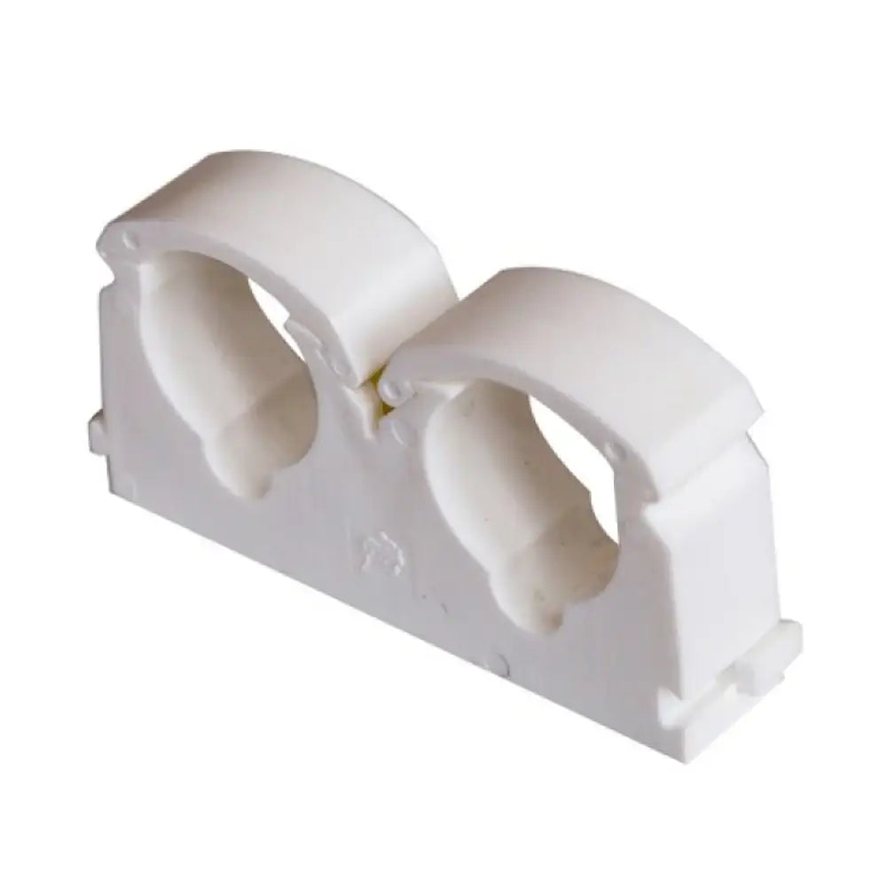 Hinged Double Pipe Clip 22mm