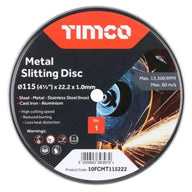 Timco Thin Metal Slitting Disc 115mm