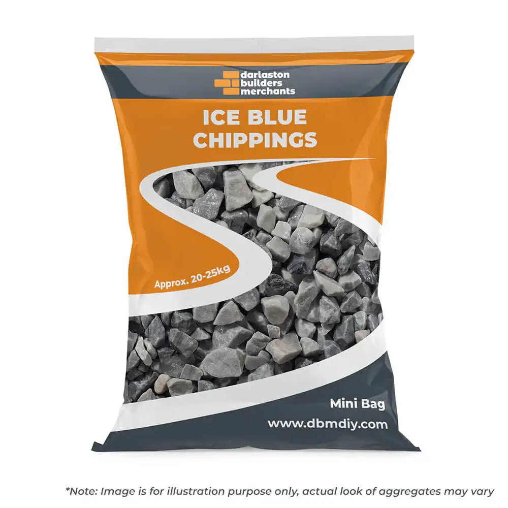20mm Ice Blue Chippings Maxi Bag 25kg Gravel