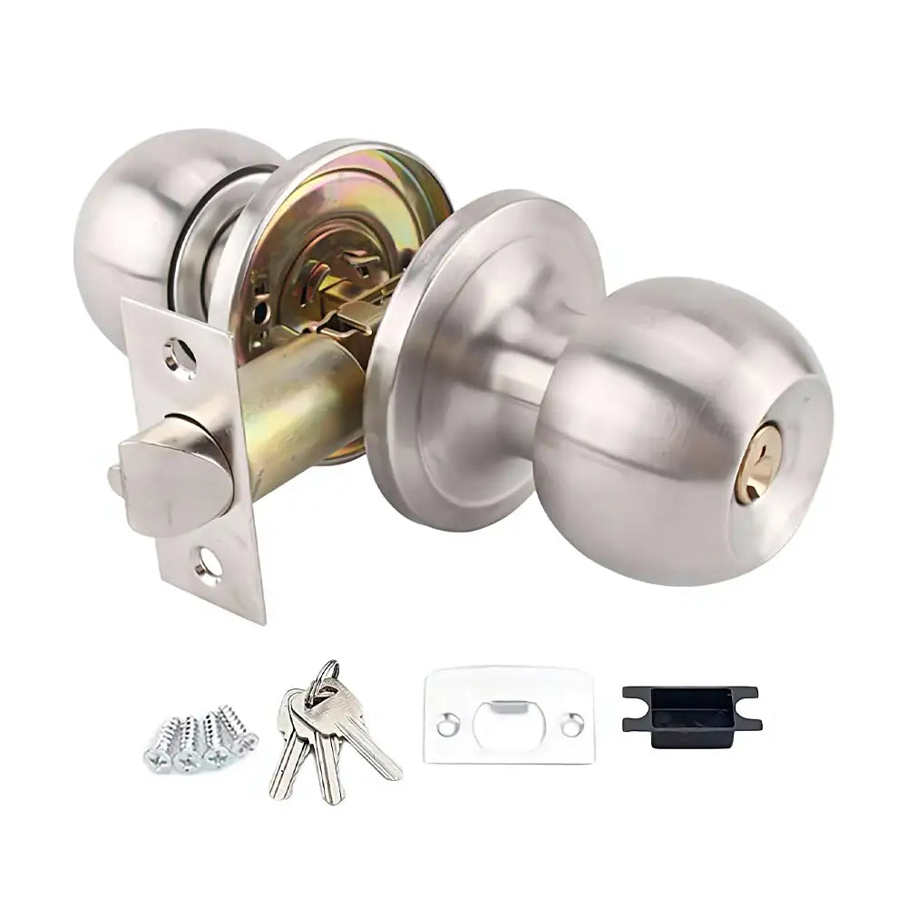 Fastpack Entrance Lock Knob Stainless Steel