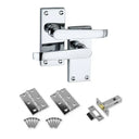 Fastpack Door Kit Straight Latch Chromed