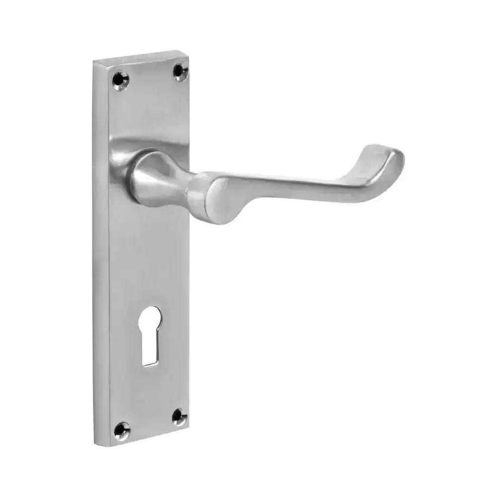 Fastpack Victorian Scroll Lock Satin Chrome 6 Inch