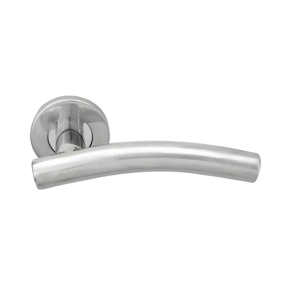 Fastpack Round Rose L Curve Door Handle Pair
