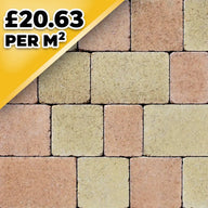 Kingspave 60mm Tumbled Cobble Oak 3 Size Block Paver