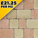 Kingspave 60mm Tumbled Cobble Oak 3 Size Block Paver
