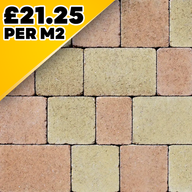 Kingspave 60mm Tumbled Cobble Oak 3 Size Block Paver
