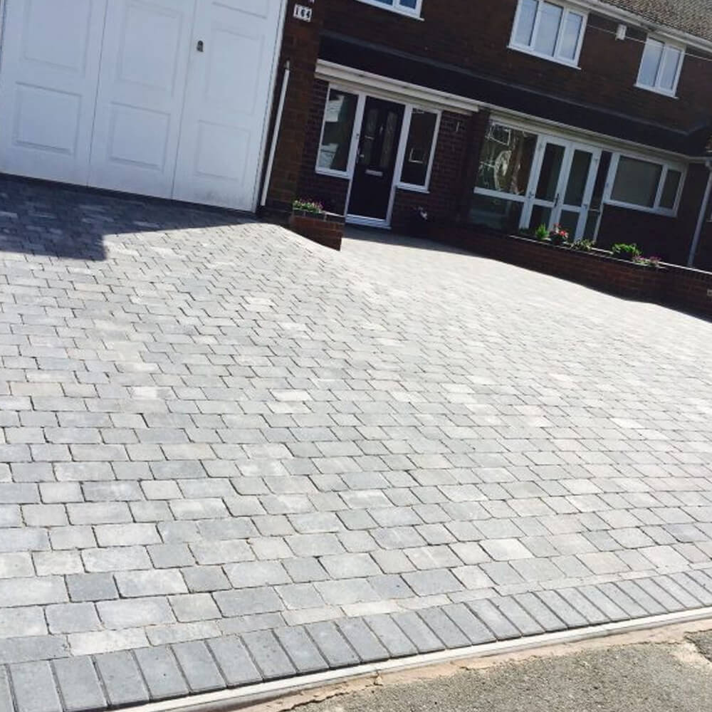 Kingspave Tumbled Cobble Silver Grey Block Paver