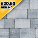 Kingspave Tumbled Cobble Silver Grey Block Paver