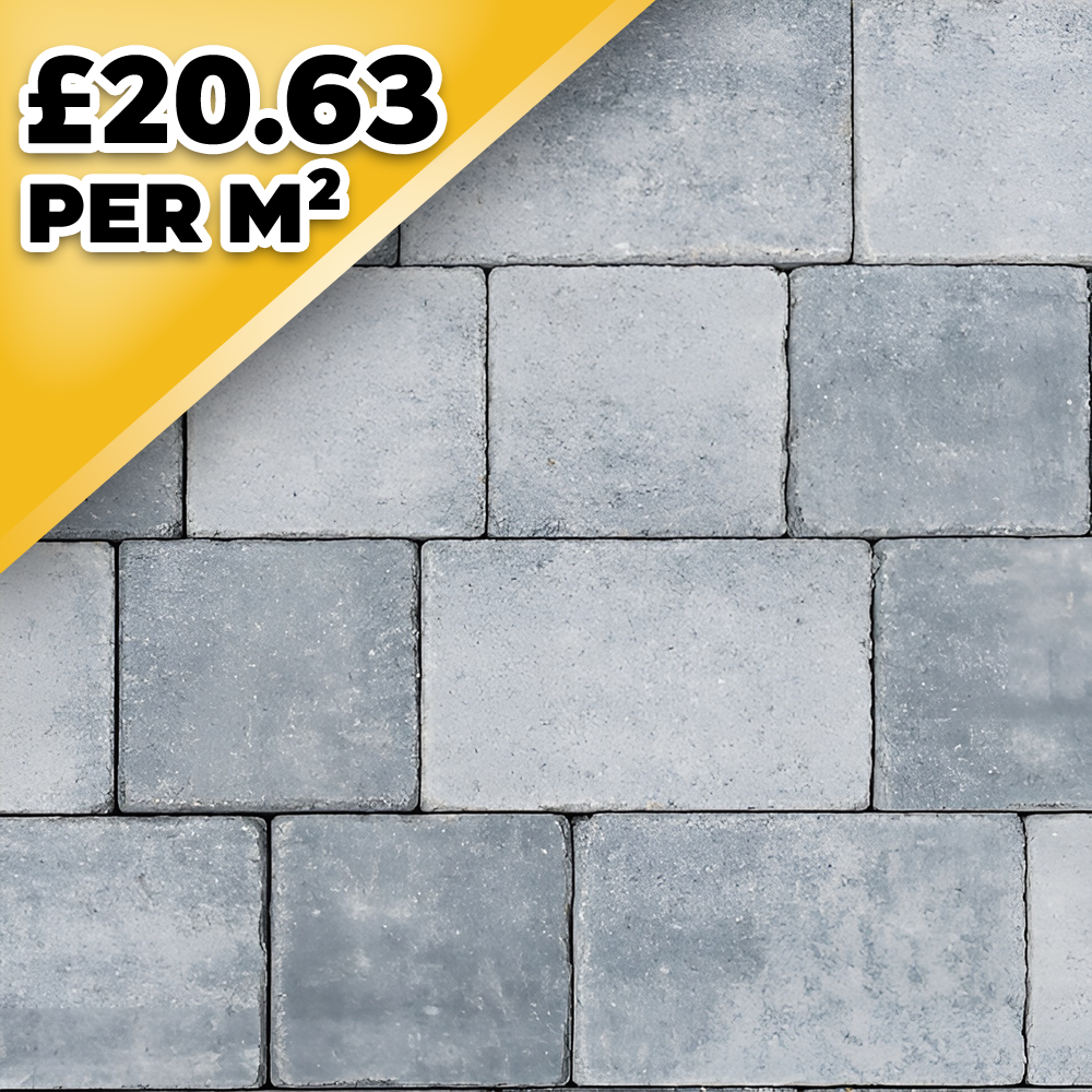 Kingspave Tumbled Cobble Silver Grey Block Paver