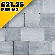 Kingspave Tumbled Cobble Silver Grey Block Paver