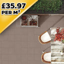 Rockdeck Barberino Brown Outdoor Porcelain Paving Kit 5.76M2