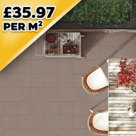 Rockdeck Barberino Brown Outdoor Porcelain Paving Kit 5.76M2