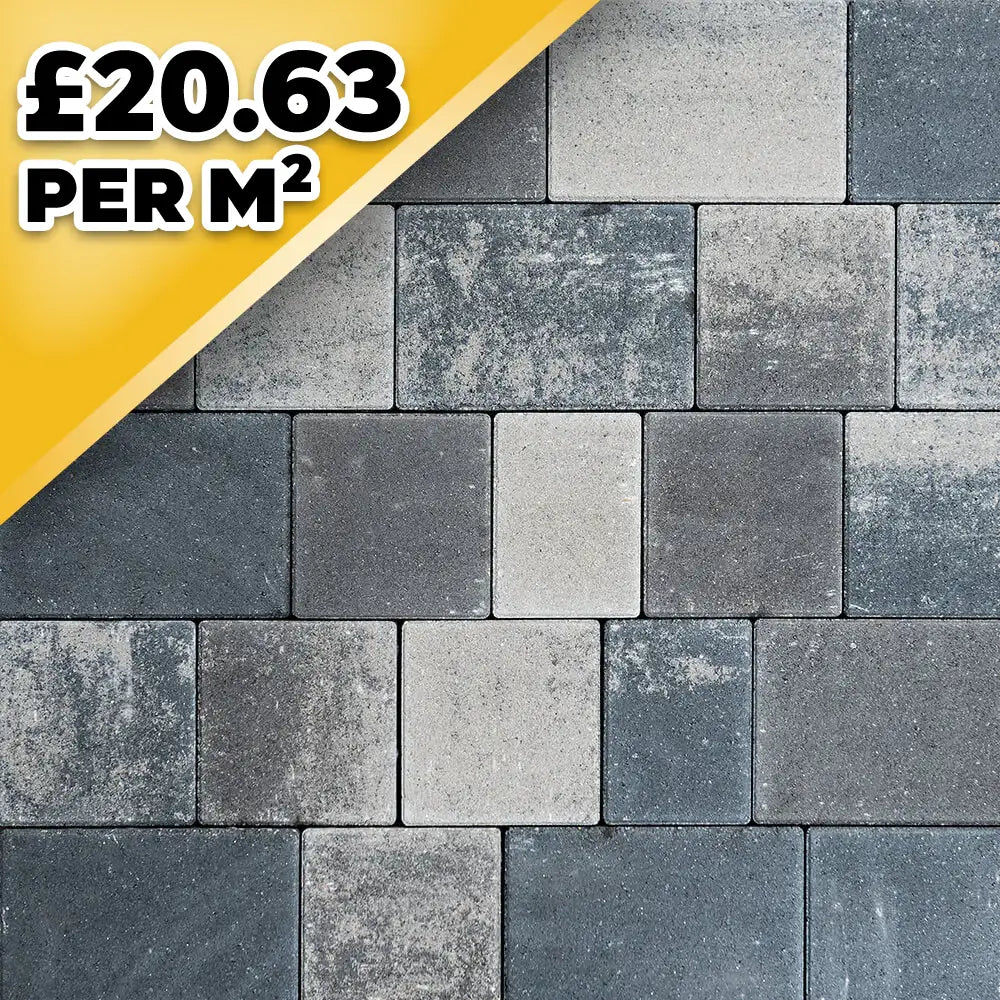 Castlepave Smooth Ash Blend 60mm 3 Size Block Paver