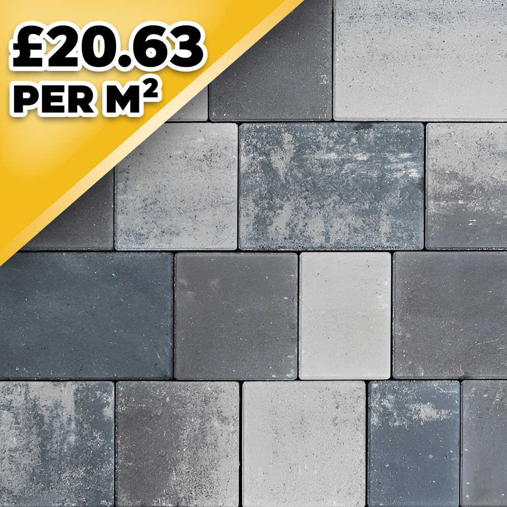 Castlepave Smooth Ash Blend 60mm 3 Size Block Paver