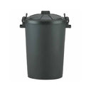 Black Plastic Dustbin 90L With Lock Handles