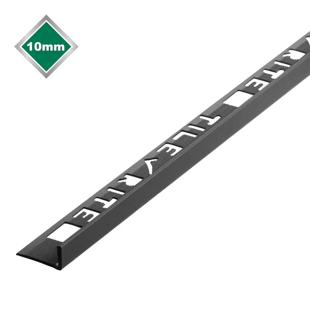 Tilerite L Shape Black Tile Edge 10mm