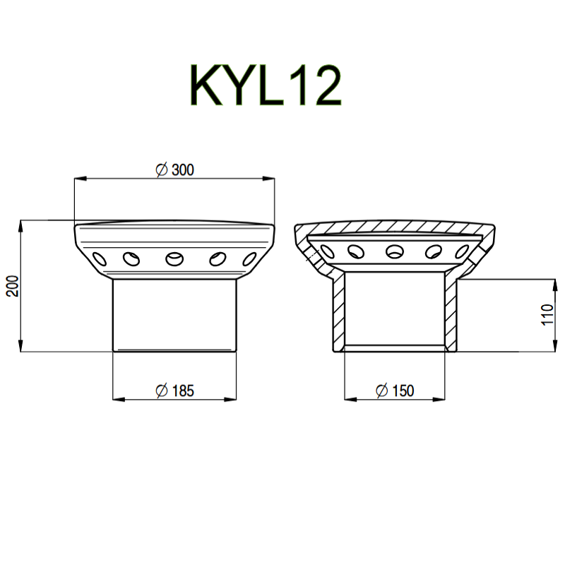 Pepper Pot Flue Vent KYL12