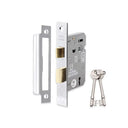 Fp 63Mm 3 Lever Sash Lock Nickel
