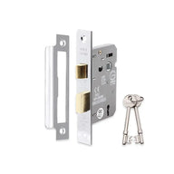 Fp 63Mm 3 Lever Sash Lock Nickel