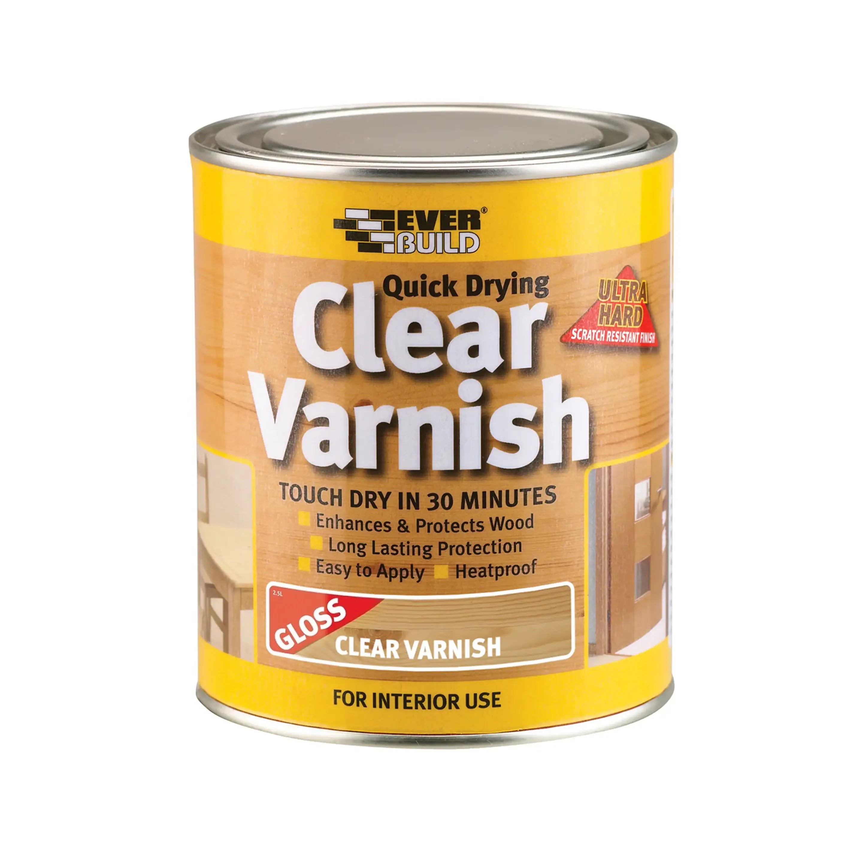 Everbuild Clear Gloss Varnish 2.5L