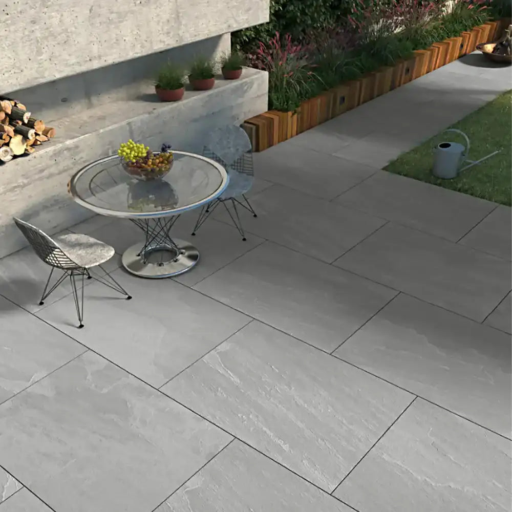 Kandla Grey 20mm Outdoor Porcelain Paving Tile | 900 x 600mm