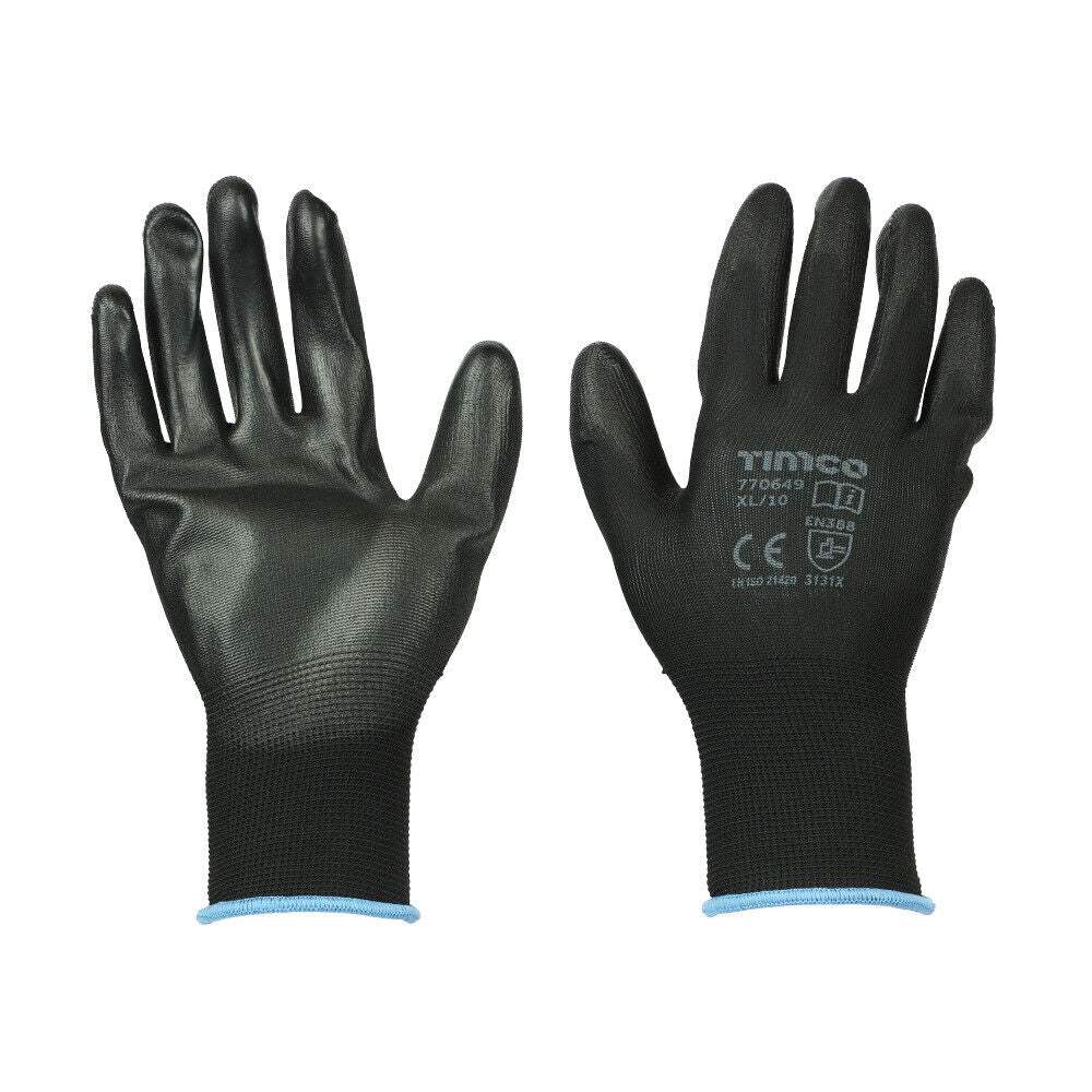Timco Pu Durable Grip Gloves - Size 8 (M)