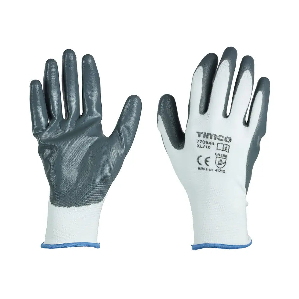 Timco Nitrile Secure Grip Gloves - Size 8 (M)