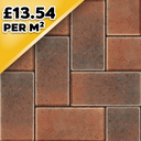 Barleystone Larchfield Trade Brindle 50mm Block Paver