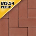 Barleystone Larchfield Trade Red 50mm Block Paver