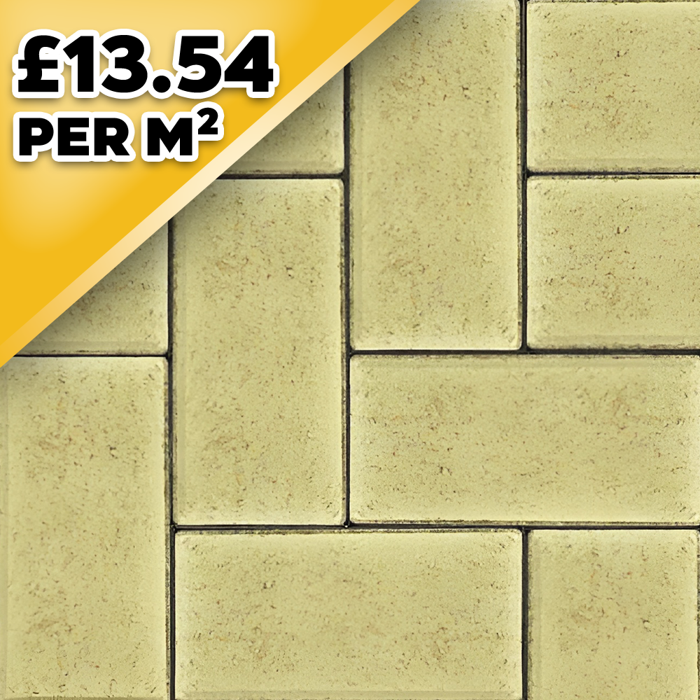 Barleystone Larchfield Trade Yellow 50mm Block Paver