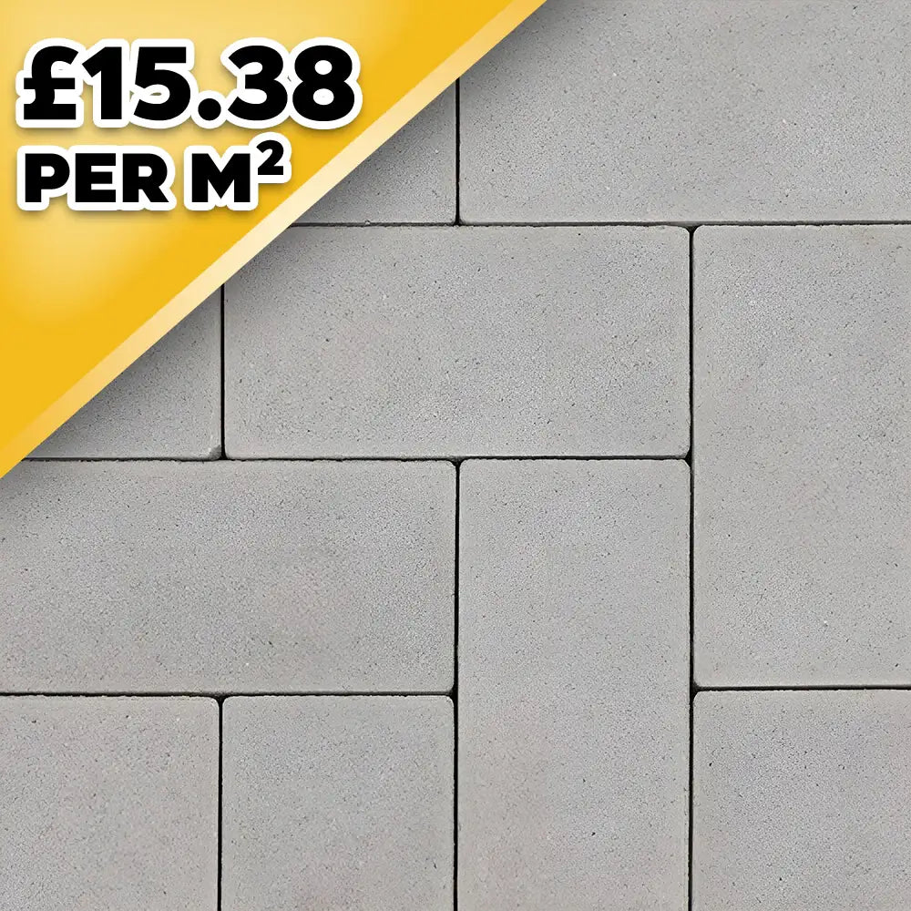 Barleystone Larchfield Trade Light Grey 60mm Block Paver