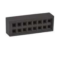 Black Square Holed Clay Air Brick 215 x 65mm