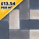 Barleystone Larchfield Trade Ash Blend 50mm Block Paver