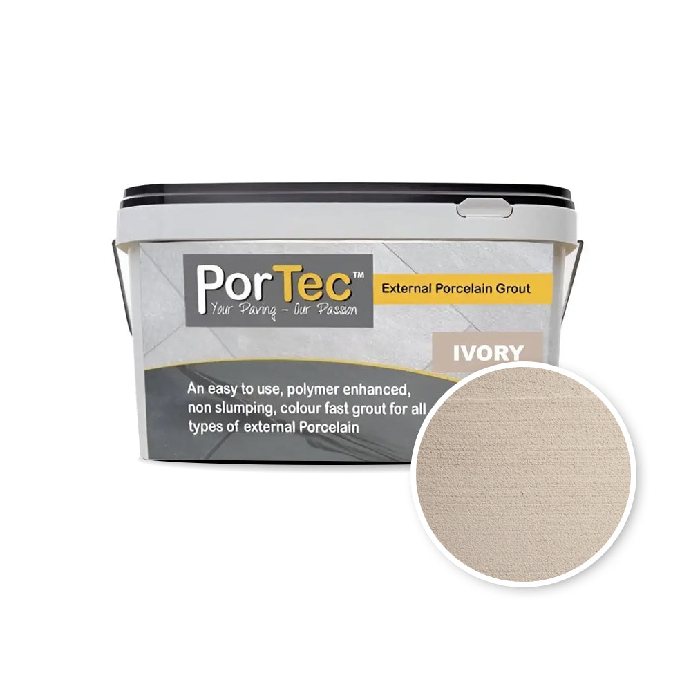Portec 12.5kg Porcelain Grout - Ivory (No Return)