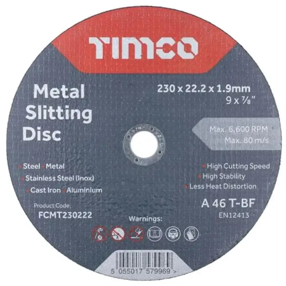 Timco Thin Metal Slitting Disc 230mm