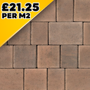 Castlepave Smooth Walnut 60mm 3 Size Block Paver