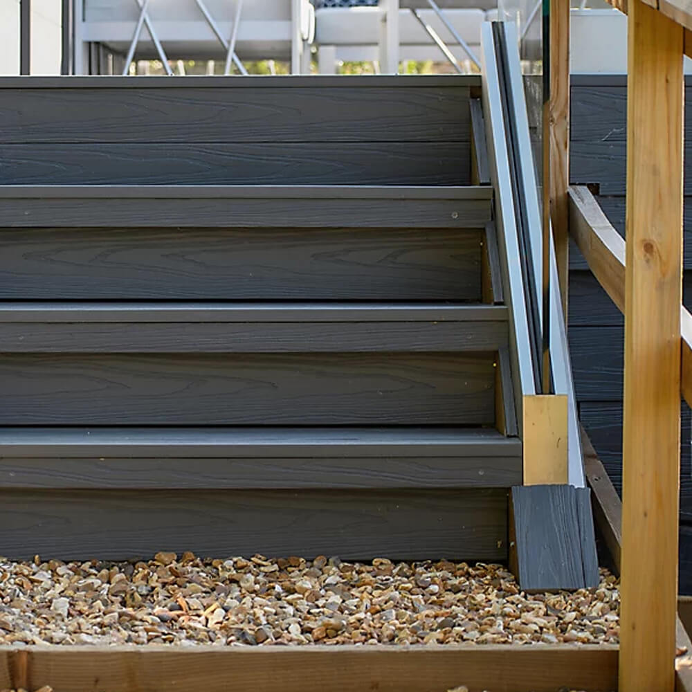 Qube Slate Composite Decking L Trim 3.6m