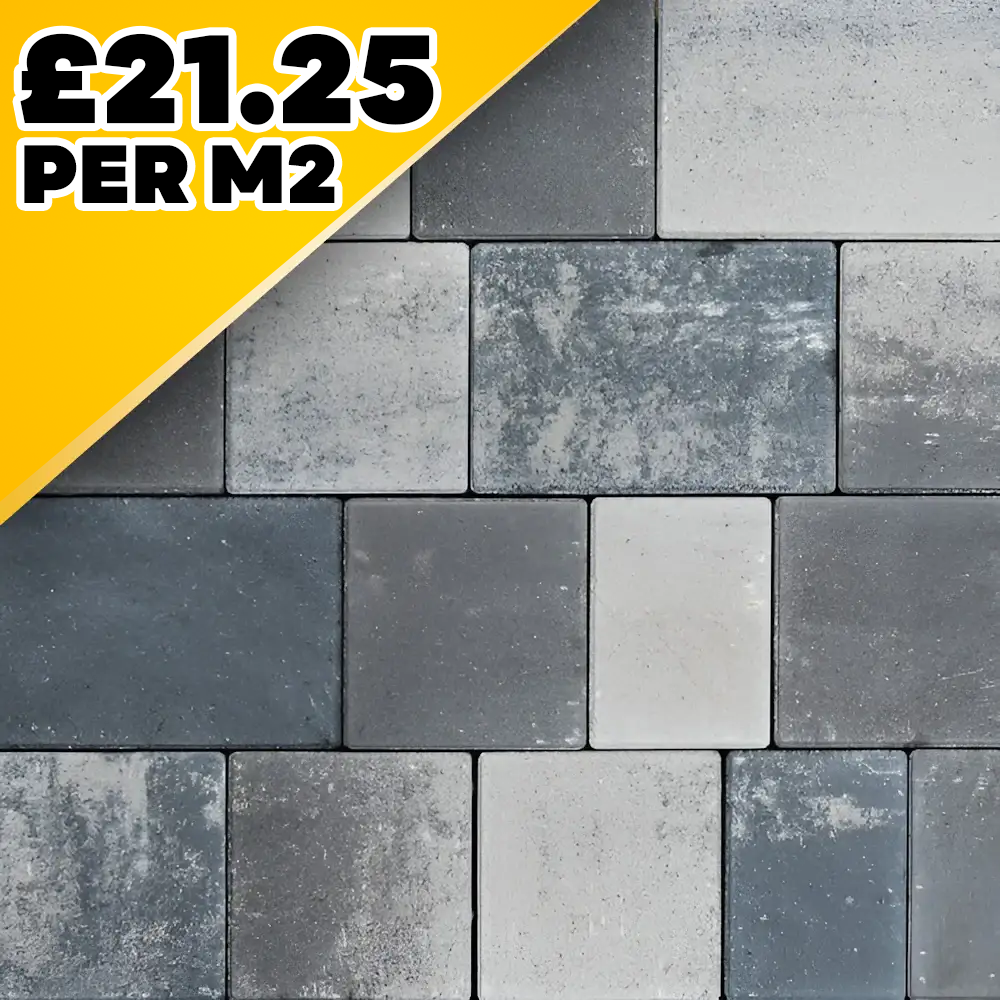 Castlepave Smooth Ash Blend 60mm 3 Size Block Paver