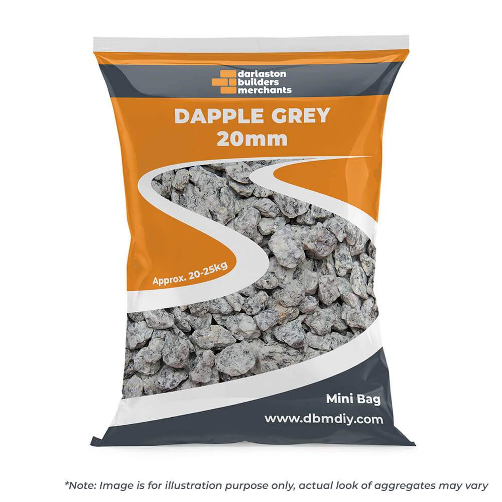 Dapple Grey 20mm Chippings Maxi Bag 25kg Gravel