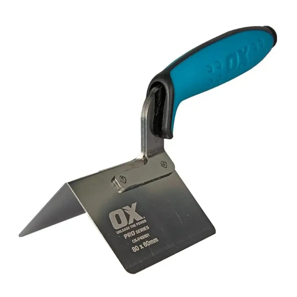 Ox Pro External Corner Trowel - Stainless Steel - 80 x 60mm