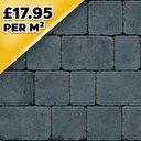 Cobbled 50mm Cobble Damson Trio 3 Sized Block Paver